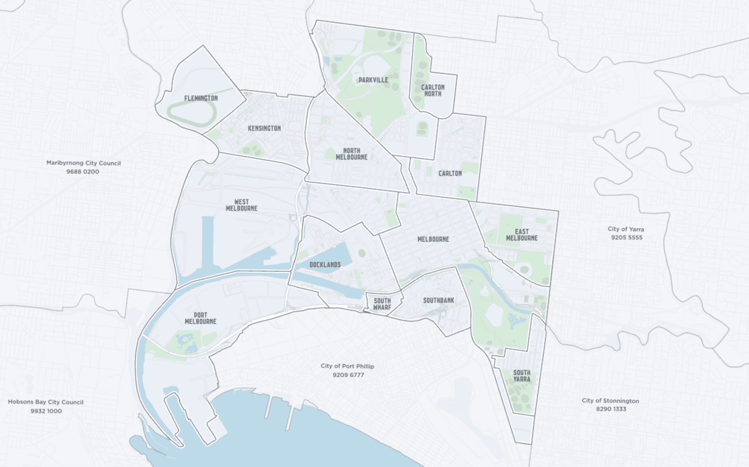 Melbourne Map Background